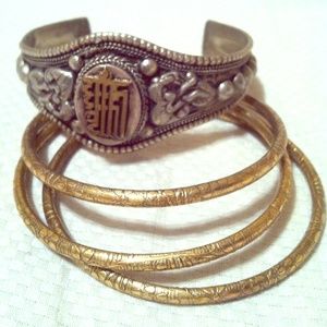 Stackable tribal bracelets